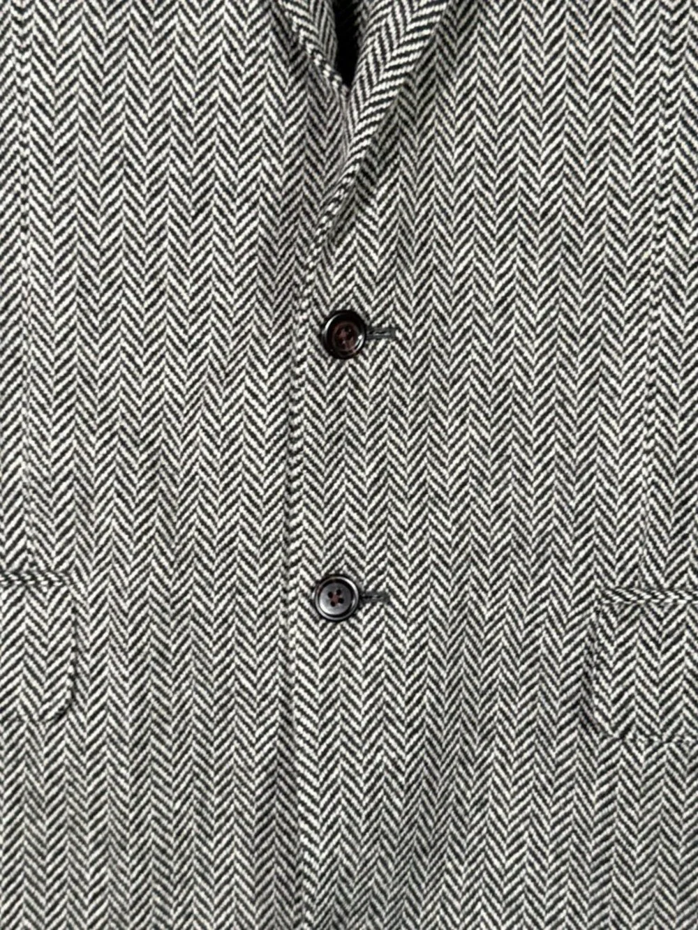 Polo Ralph Lauren Blazer Mens 40R Black Herringbone Wool Soft Sport Coat